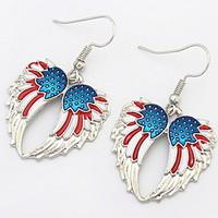 Euramerican Fashion Personalized Delicate Wings Silver Lady Party Drop Earrings Statement Jewelry