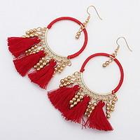 euramerican fashion circle delicate elegant vintage tassel earrings la ...