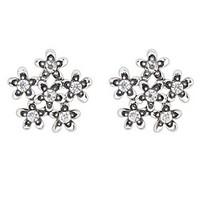 euramerican elegant adorable rhinestone floret stud earrings lady dail ...