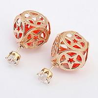 Euramerican Fashion Adorable Elegant Cube Acrylic Lady Party Stud Earrings Movie Jewelry