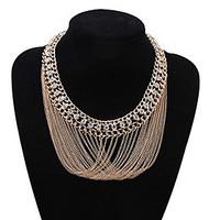 Euramerican Elegant Luxury Personalized Tassel Female Party Necklace Statement Jewelry