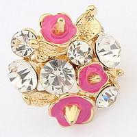 euramerican friendship luxury elegant rhinestone flower lady gift jewe ...