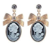 Euramerican Fashion Elegant Bowknot Lady Stud Earrings Women\'s Daily Movie Jewelry