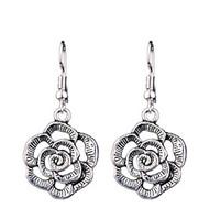 european and american fashion alloy hollow carved earrings