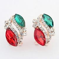 euramerican luxury multicolor rhinestone womens daily beautiful ear cl ...