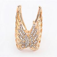 Euramerican Fashion Exaggerated The Wings Rhinestones Rings Women\'s Luxury Party Rings Movie Jewelry