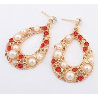 Euramerican Bohemia Droplets Elegant Pearl Earrings Women\'s Party Drop Earrings Statement Jewelry