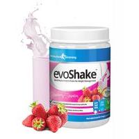 evoshake meal replacement shake strawberry sensation 420g tub with sco ...
