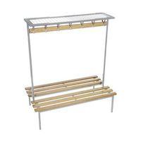 EVOLVE DUO BENCH WITH MESH TOP SHELF 1000 X 800MM 10 HOOKS - 2 UPRIGHTS