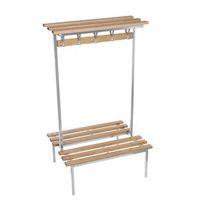 evolve duo bench with wood top shelf 1000 x 800mm 10 hooks 2 uprights