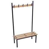 EVOLVE SOLO BENCH 1000 X 400MM 5 HOOKS - 2 UPRIGHTS - BLACK