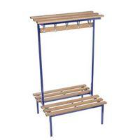 EVOLVE DUO BENCH WITH WOOD TOP SHELF 1000 X 800MM 10 HOOKS - 2 UPRIGHTS