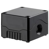 Evatron DE01S-A-BB-0 IP67 ABS Enclosure 2x M20 Black Base Black To...