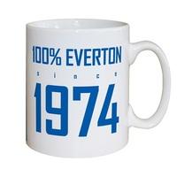 Everton Personalised 100 Percent Everton Mug, White
