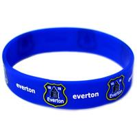 Everton Unisex Rubber Crest Single Wristband, Multi-colour