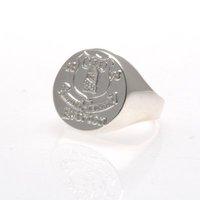 everton fc silver plated crest ring large