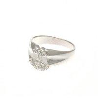 everton fc silver plated crest ring small