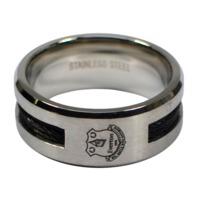 Everton F.c. Black Inlay Ring Small Official Merchandise