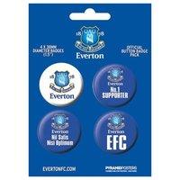 Everton Fc 1 - Badge Pack - Pack Of 4 X 38mm Badges - Brand New