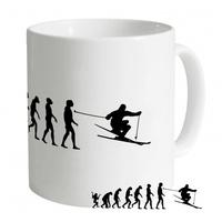 evolution of skiing mug