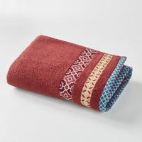 evora cotton towelling towel with coloured border
