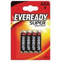 Eveready Super Heavy Duty AAA Batteries Pack of 4 RO3B4UP