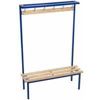 Evolve Solo Square Frame 1.0m wide Single Sided Bench - Mesh top shelf