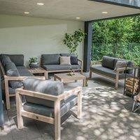 evora teak garden corner sofa by 4 seasons outdoor