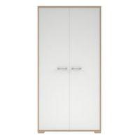 Evie Oak Effect & White Wardrobe