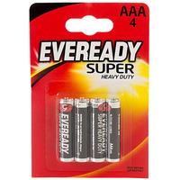 eveready 1212bp 4 aaa batteries zinc carbon super pack of 4