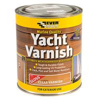 everbuild yachtgl07 yacht varnish gloss clear 750ml