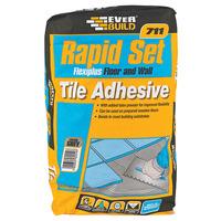 everbuild rsplus 711 rapid set flexiplus tile adhesive 20kg