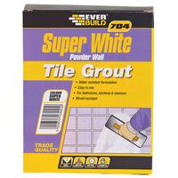 Everbuild GROUT3 704 Super White Powder Wall Tile Grout 3kg