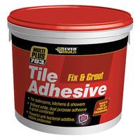 everbuild fix02 703 fix amp grout tile adhesive 25 litre