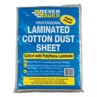 everbuild lamdust laminated cotton dust sheet 36 x 27m