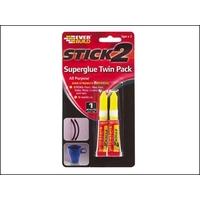 Everbuild Stick 2 All Purpose Superglue Twin Pack (2 x 3g)