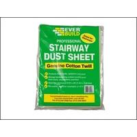 everbuild stairway cotton dust sheet 24 x 3ft