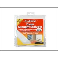 Everbuild KwikGrip Foam Draught Excluder White 15mm x 8M