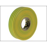 Everbuild Electrical Insulation Tape Yellow/Green 19mm x 33m