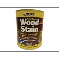 Everbuild Quick Dry Wood Stain Satin Walnut 250ml EVBWSWN250