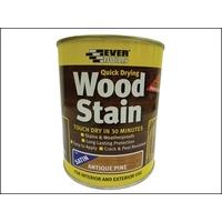 Everbuild Quick Dry Wood Stain Satin Antique Pine 250ml EVBWSAP250