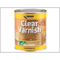 everbuild quick dry wood varnish matt clear 750ml