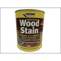 everbuild quick dry wood stain satin teak 250ml evbwst250