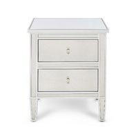 Evelyn Bedside Table Silver