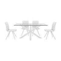 Evoque 160cm Dining Table and 4 Prism Chairs