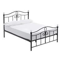 evan metal bed frame king white matt