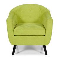 Evie Fabric Armchair Green