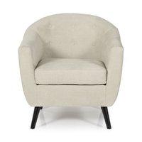 evie fabric armchair mink