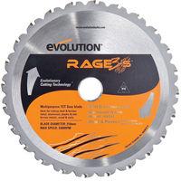 evolution evolution 210mm rage 3 s blade cuts steel aluminium wood