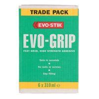 Evo-Stik Evo-Grip Solvented Grab Adhesive 310ml Pack of 6